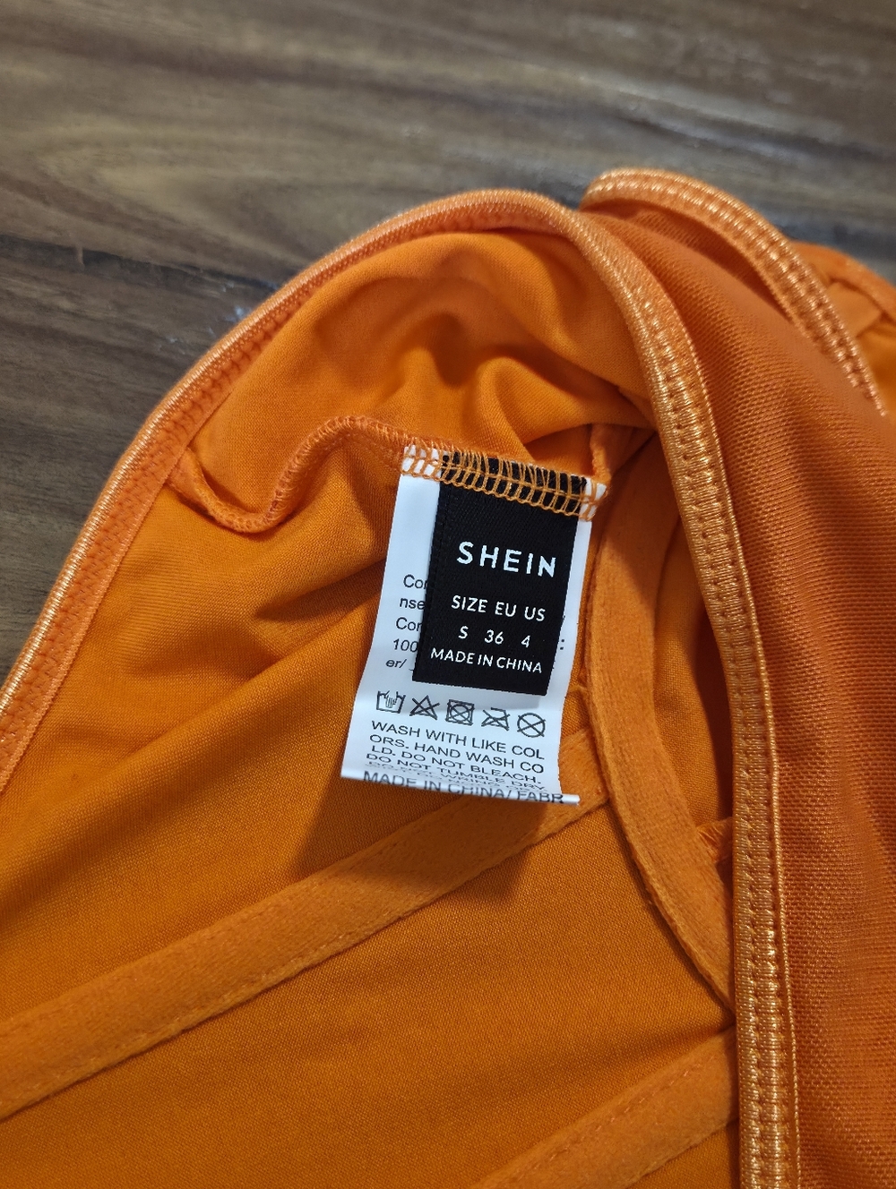 Shein Orange Stretchy Bustier Tank Top Size Small - Picture 3 of 5